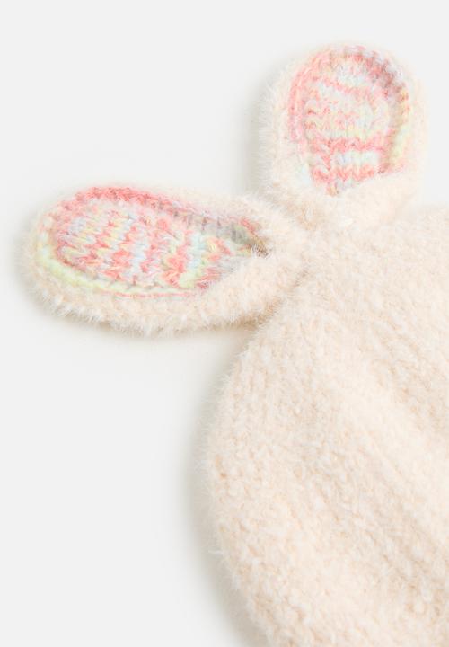 Pop Candy - Super soft bunny ear beanie - cream