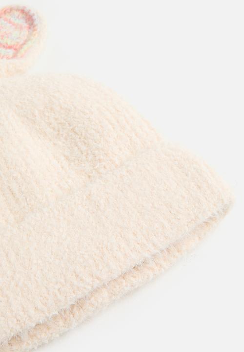 Pop Candy - Super soft bunny ear beanie - cream