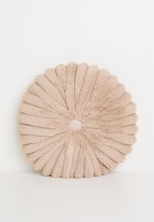 Flora round cushion - Blush