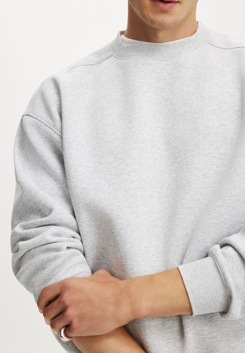 Cotton On - Box Fit Crew Sweater - Grey Marle