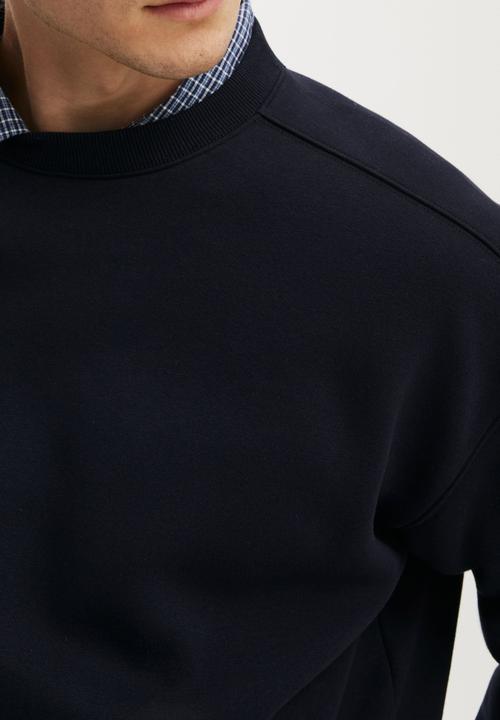 Cotton On - Box Fit Crew Sweater - Ink Navy