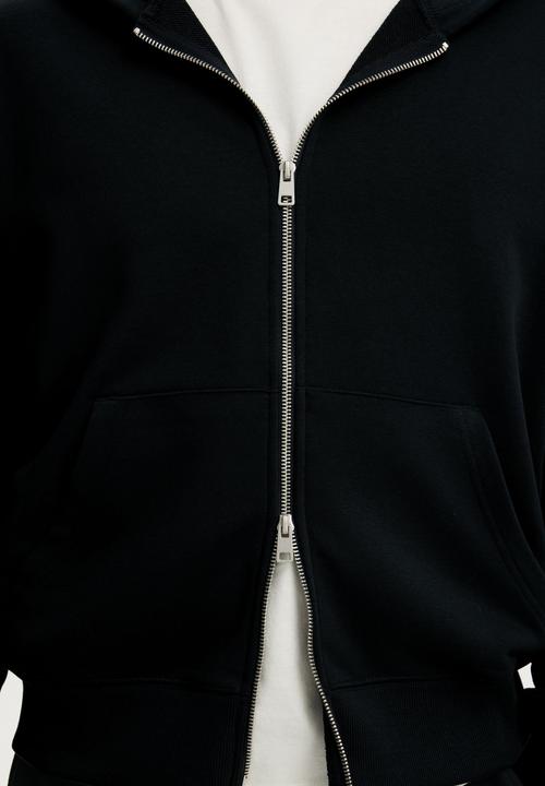Cotton On - Zip Up Hoodie - Washed Black