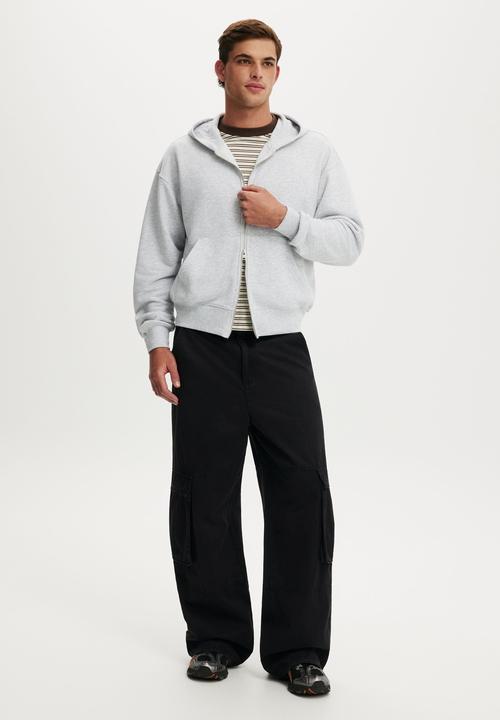 Cotton On - Zip Up Hoodie - Grey Marle