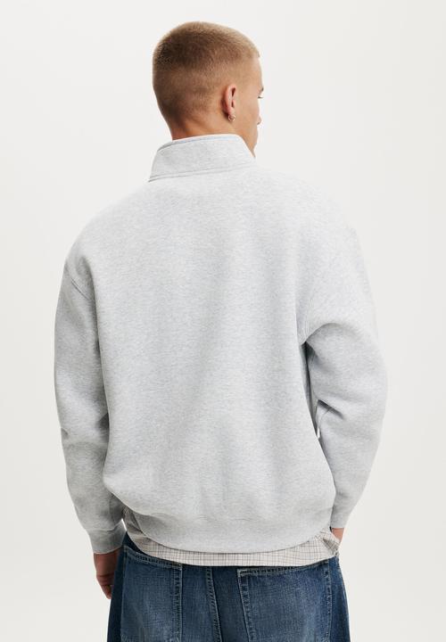 Cotton On - 1 4 Zip Fleece - Grey Marle