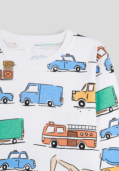 Pop Candy - Pj set - white/car multi