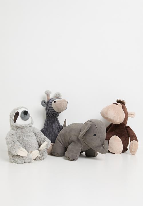 H&S - Plush Sloth Doorstop - Grey