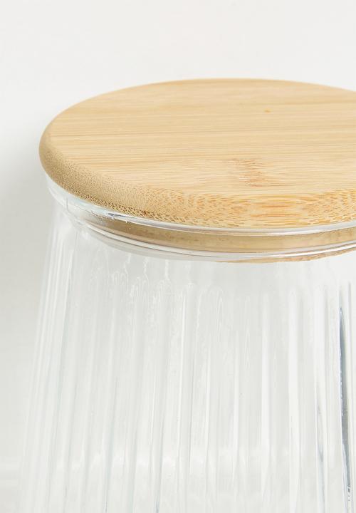 Excellent Houseware - Busa glass storage jar - Clear
