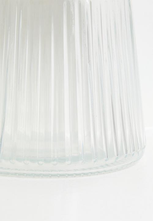 Excellent Houseware - Busa glass storage jar - Clear