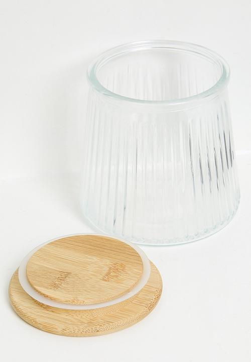 Excellent Houseware - Busa glass storage jar - Clear