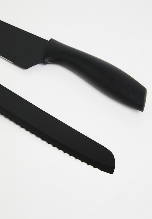 Excellent Houseware - Night 5 piece knife set - Black
