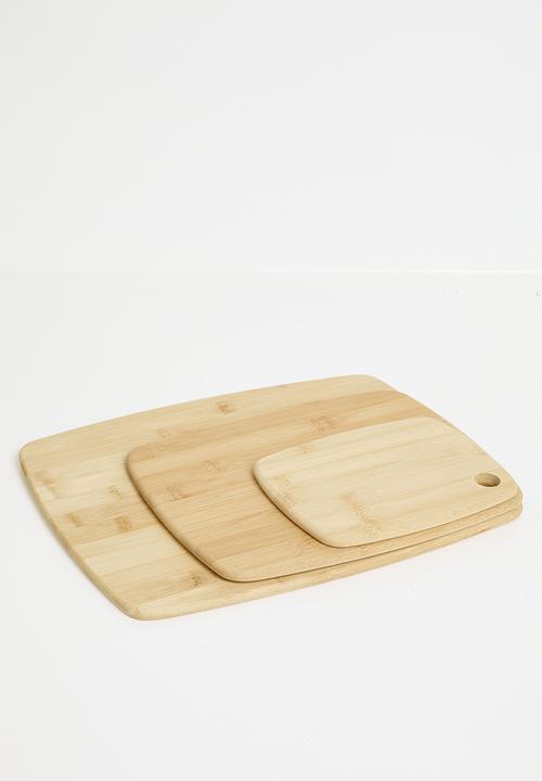 Excellent Houseware - Lumo bamboo cutting board set of 3 - Natural