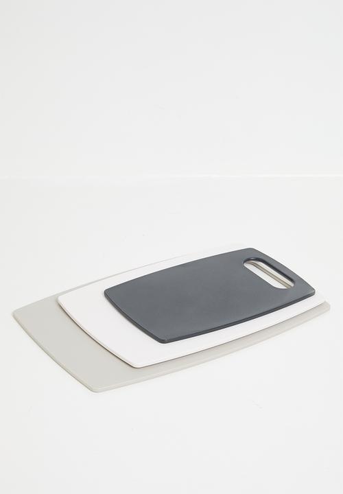 Excellent Houseware - PP cutting board set of 3 - Grey