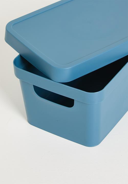 Storage Solutions - Stack storage box w lid 3.6 L - Blue