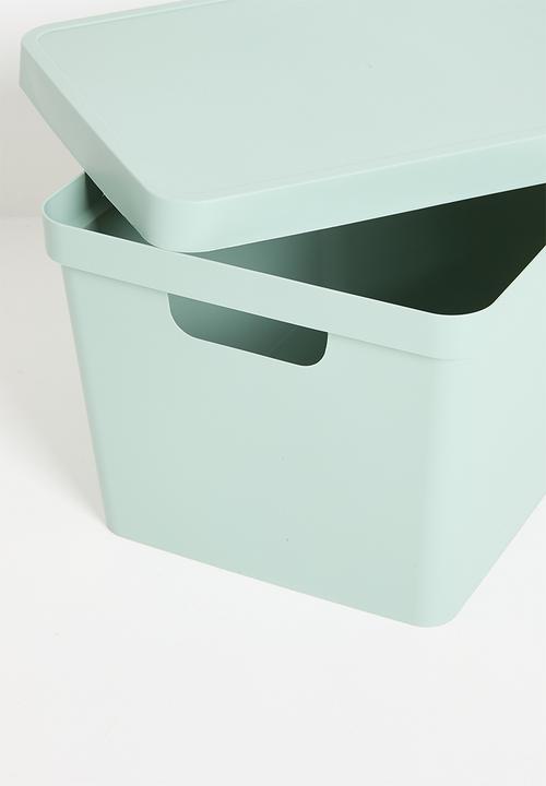 Storage Solutions - Stack storage box w lid 17 L - Green