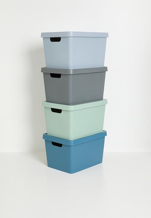 Storage Solutions - Stack storage box w lid 17 L - Green