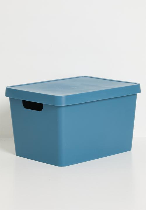 Storage Solutions - Stack storage box w lid 17 L - Blue