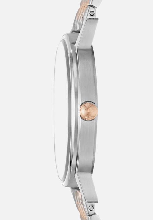 Armani - Kappa Three-Hand Two-Tone Steel Watch - Silver