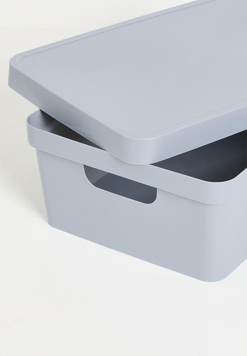 Storage Solutions - Stack storage box w lid 11 L - Cool Gray