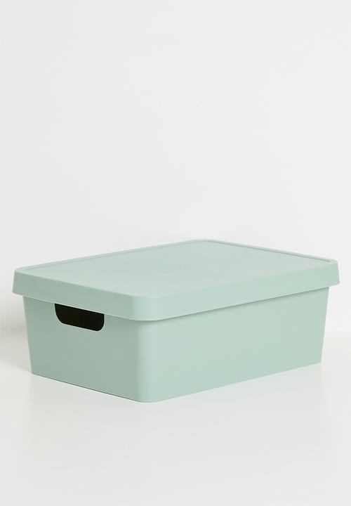 Storage Solutions - Stack storage box w lid 11 L - Green