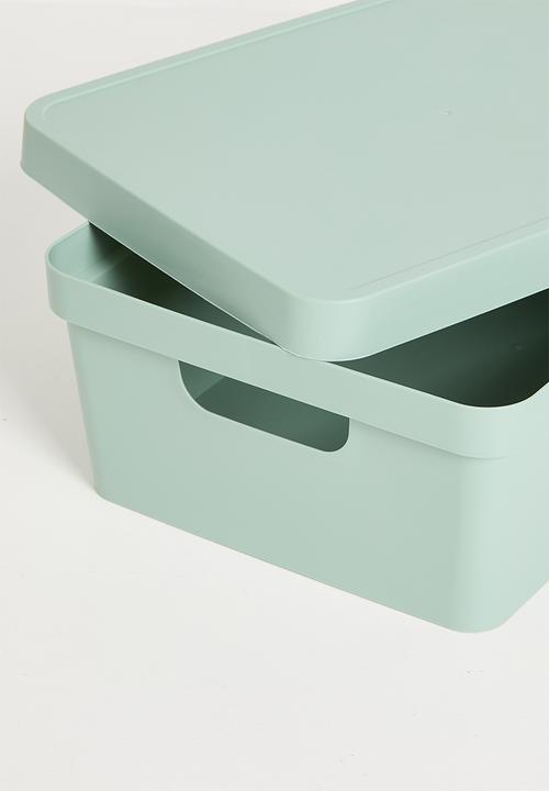 Storage Solutions - Stack storage box w lid 11 L - Green