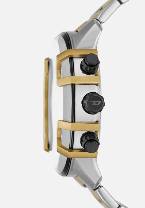 Diesel  - Griffed Chronograph Two-Tone  Watch -  Silver/Gold