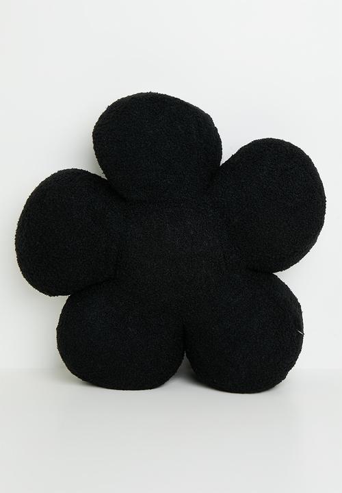 Pop Candy - Super soft flower cushion - black/white