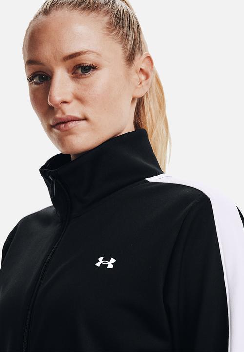Under Armour - Tricot tracksuit - black / white