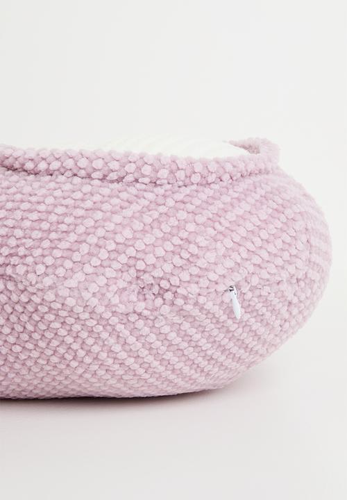 Pop Candy - Textured flower-shaped floor cushion - pastel purple/white