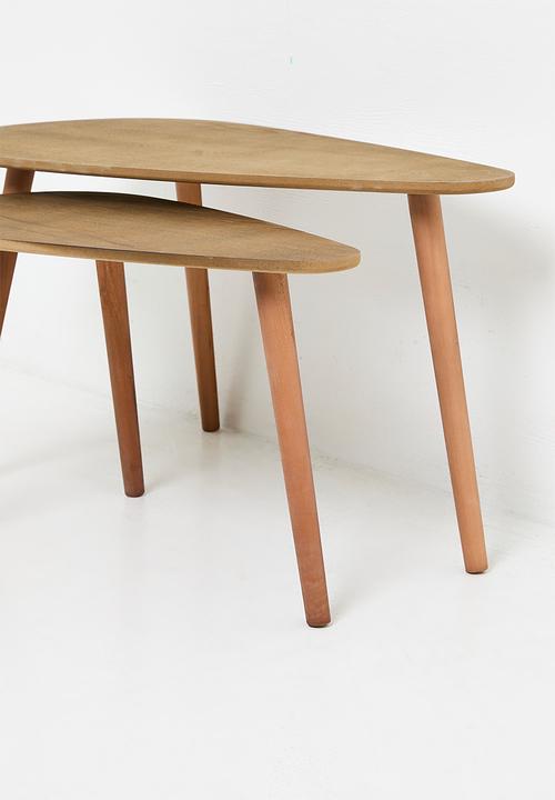 H&S - Retro Flow Nesting Tables - Natural