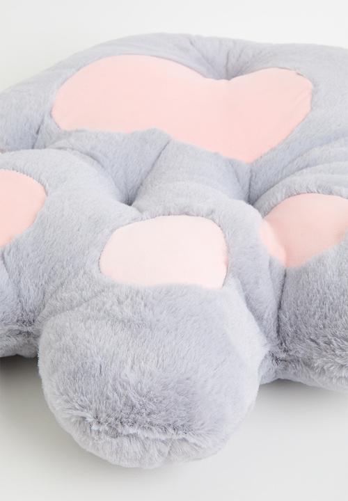 Pop Candy - Super soft paw cushion - grey & pink