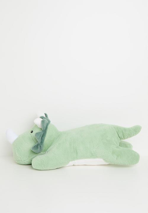 Pop Candy - Super soft plush dino cushion - light green