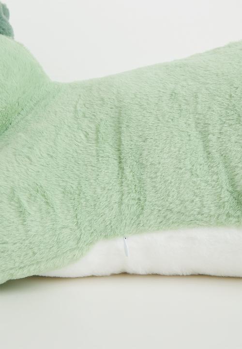 Pop Candy - Super soft plush dino cushion - light green