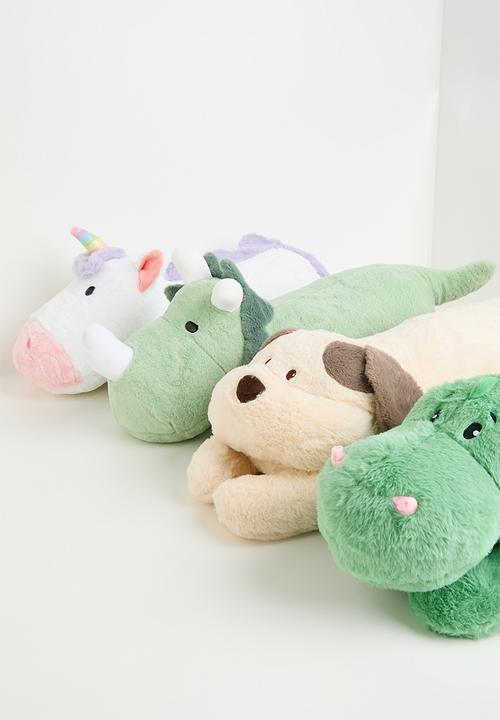 Pop Candy - Super soft plush dino cushion - light green