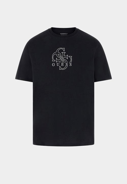 GUESS - Ss Bsc Basic Quattro G Tee - Jet Black A996