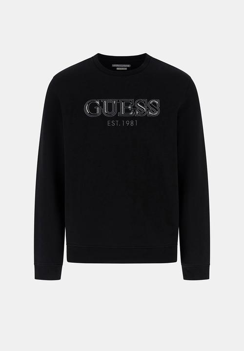 GUESS - Cn Basic Sweatshirt - Jet Black A996