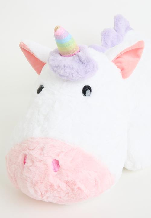 Pop Candy - Super soft plush unicorn cushion - white/lilac