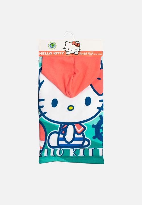 Character Group - Hello Kitty  Hooded Towel -Turquoise And Pink