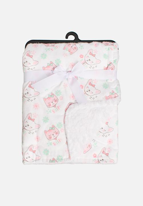 Character Group - Cats Sherpa Throw -white