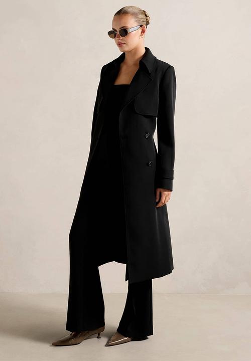 Forever New - Delilah soft trench coat in black
