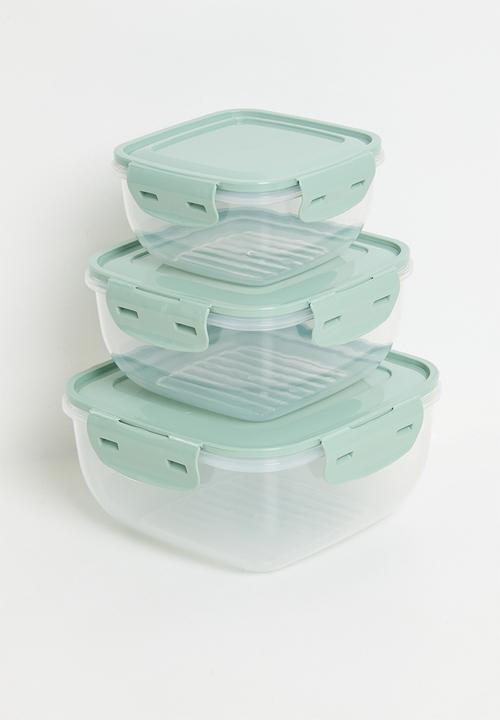 Excellent Houseware - Sora storage set of 3 - Sage