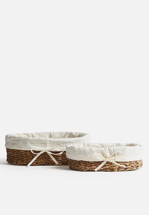H&M - 2-Pack seagrass bread baskets - light beige