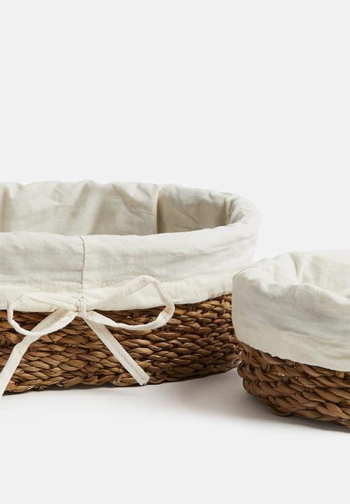 H&M - 2-Pack seagrass bread baskets - light beige