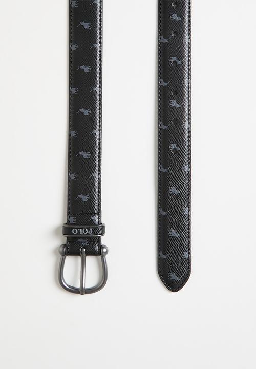 POLO - Ava  Belt - Black & Grey Monogram