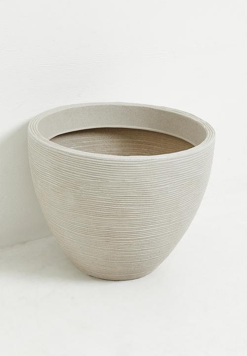 H&S - Ribbed planter - Sand