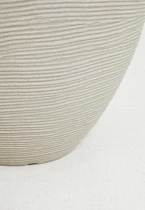 H&S - Ribbed planter - Sand