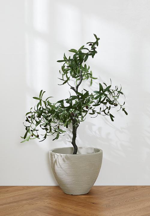 H&S - Ribbed planter - Sand