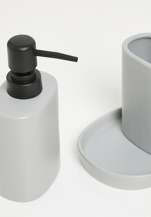 Bathroom Solutions - Apollo 3pc bathroom acc set - Ebony