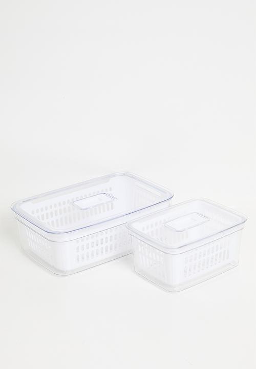 Excellent Houseware - Tilly fridge organizer - Clear