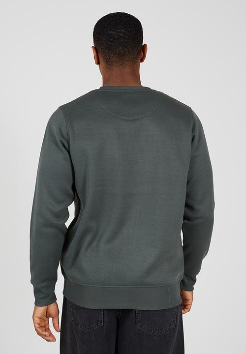 Brave Soul - Crew Neck Sweatshirt - Forest Green/Dk Charcoal Marl