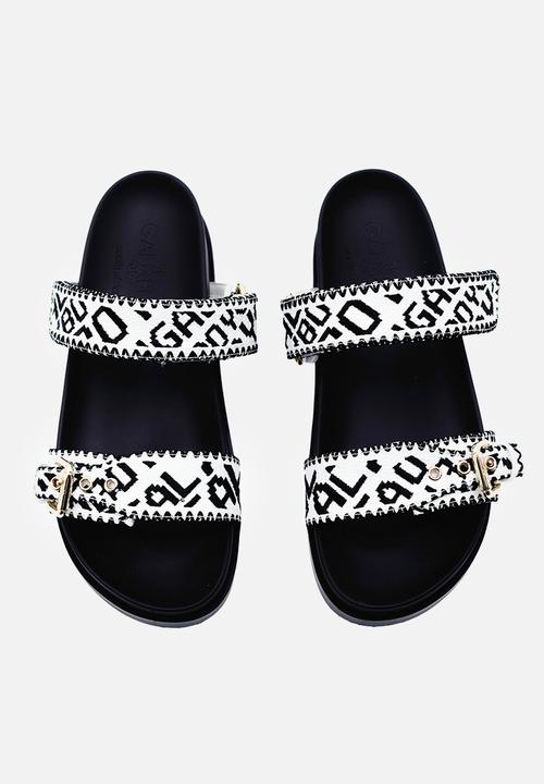 GALXBOY - CULTURE MULE SANDALS WHITE/BLACK